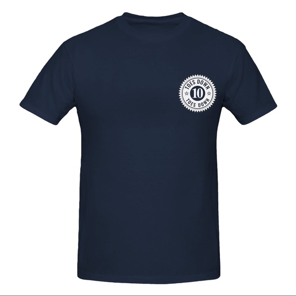 Mens Ten Toes Down Logo Casual Shirt (Navy/White) - Picture 1 of 1